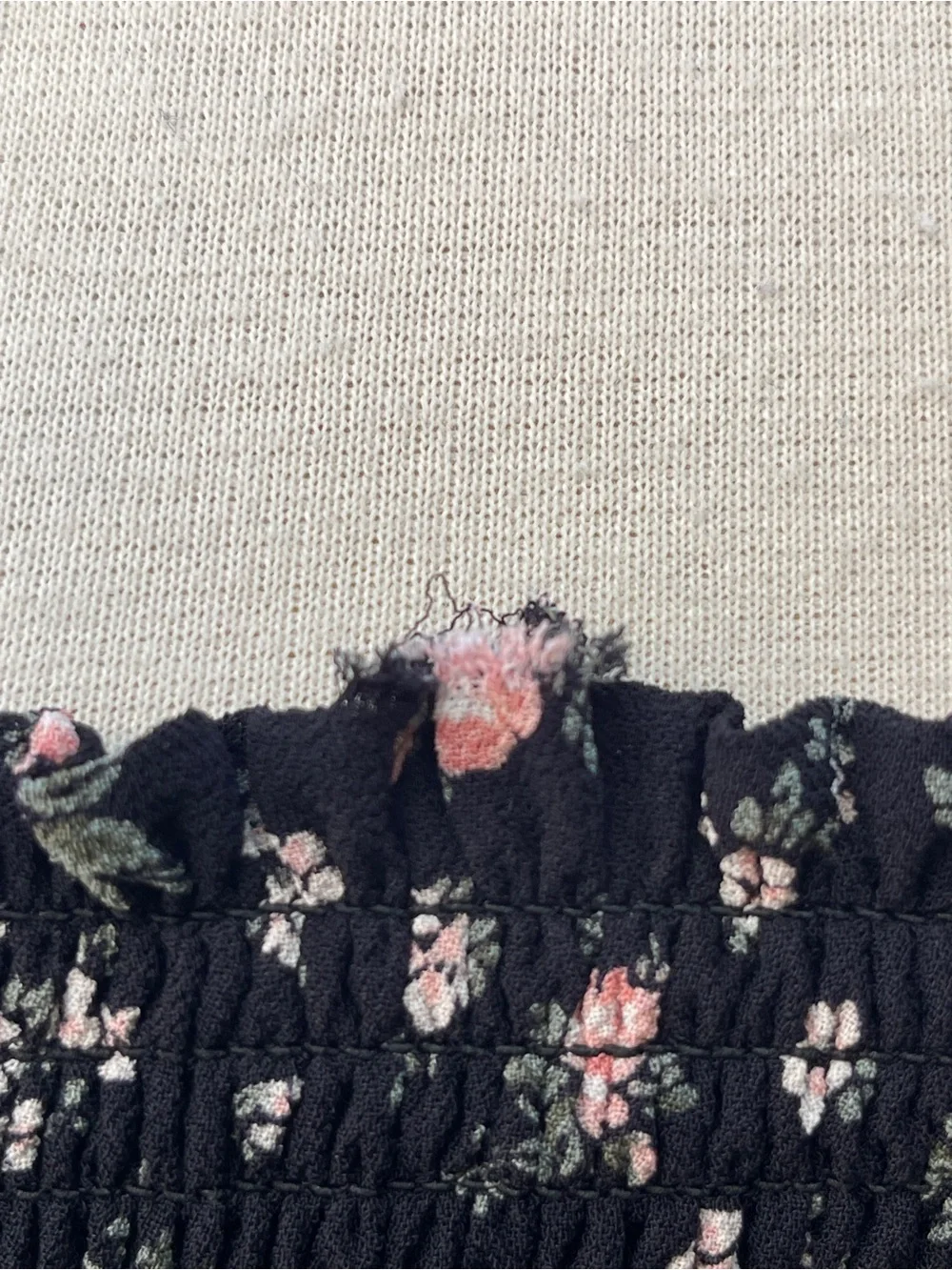 Reformation Pinto Smocked Square Neck Floral Peasant Top cottage festival 1X